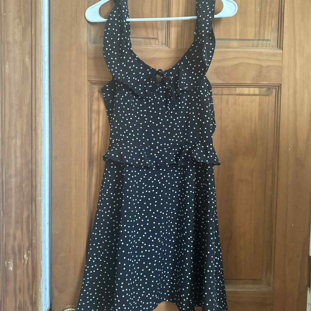 Black & White Polka Dot Dress – Size Small